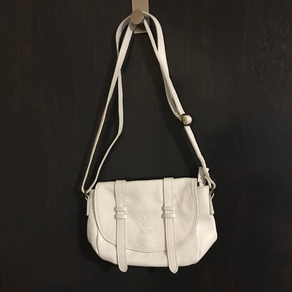 Vera Pelle Ladies White Leather Purse/Shoulder Bag NEW WITHOUT TAGS